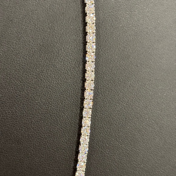 Moissanite Sterling Silver Tennis Bracelet. 9.0 ct. 3mm , 7”. GRA provided - Picture 5 of 5